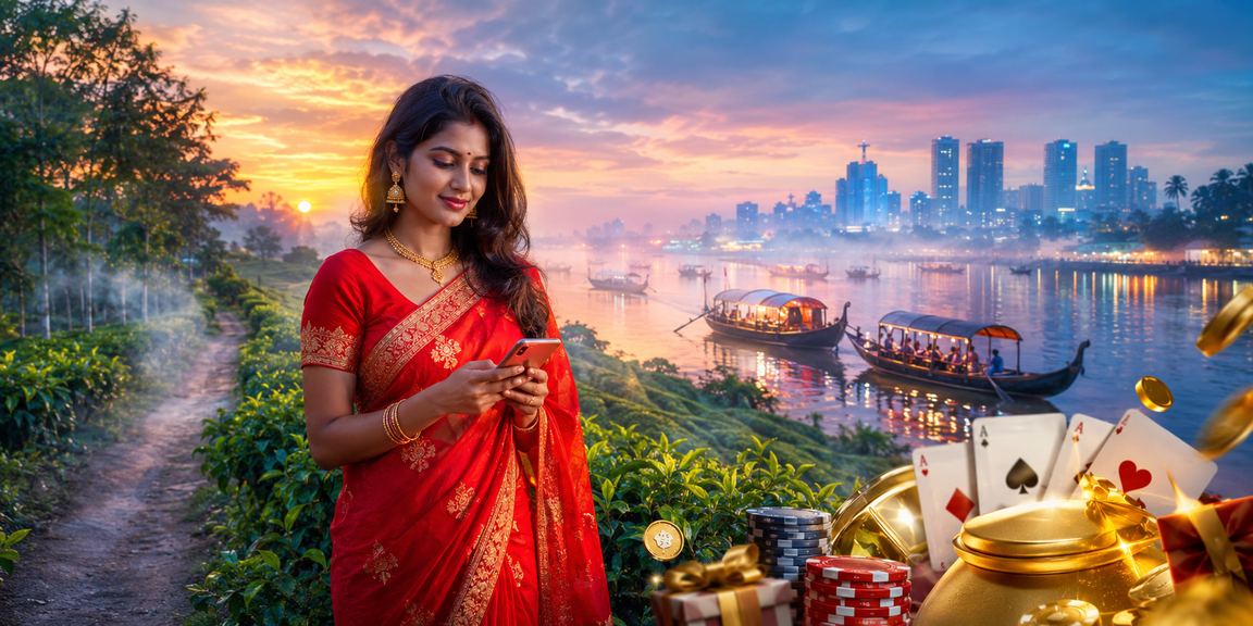 বাংলাদেশে অনলাইন লটারি গেমের আনন্দ উপভোগ করছেন একজন খেলোয়াড়